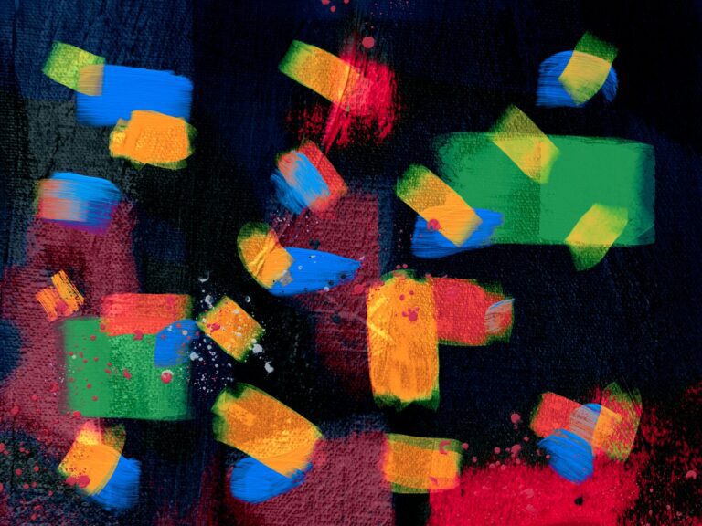 Farbenfrohes expressionistisches Gemälde