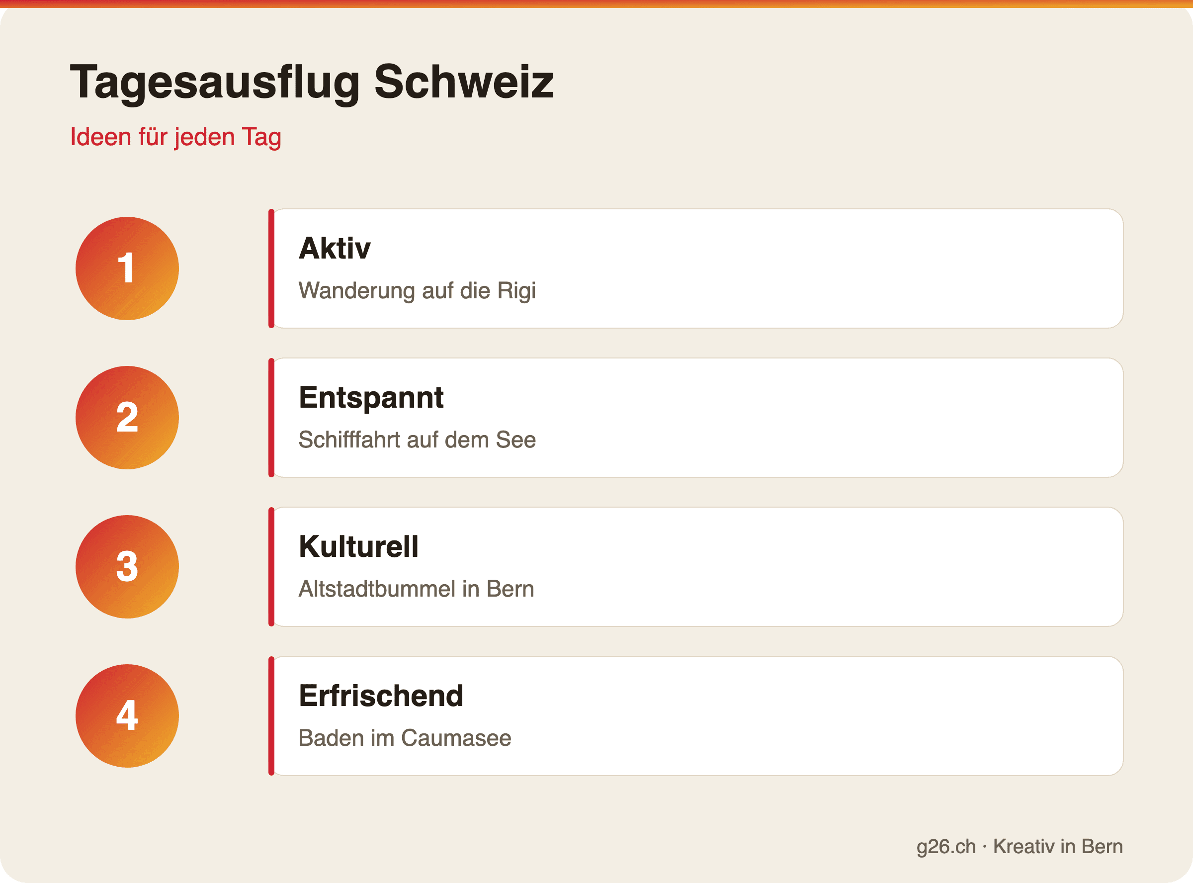 Tagesausflug Schweiz